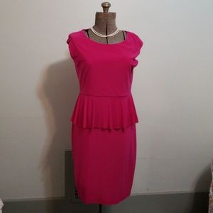 Fuschia Peplum Dress